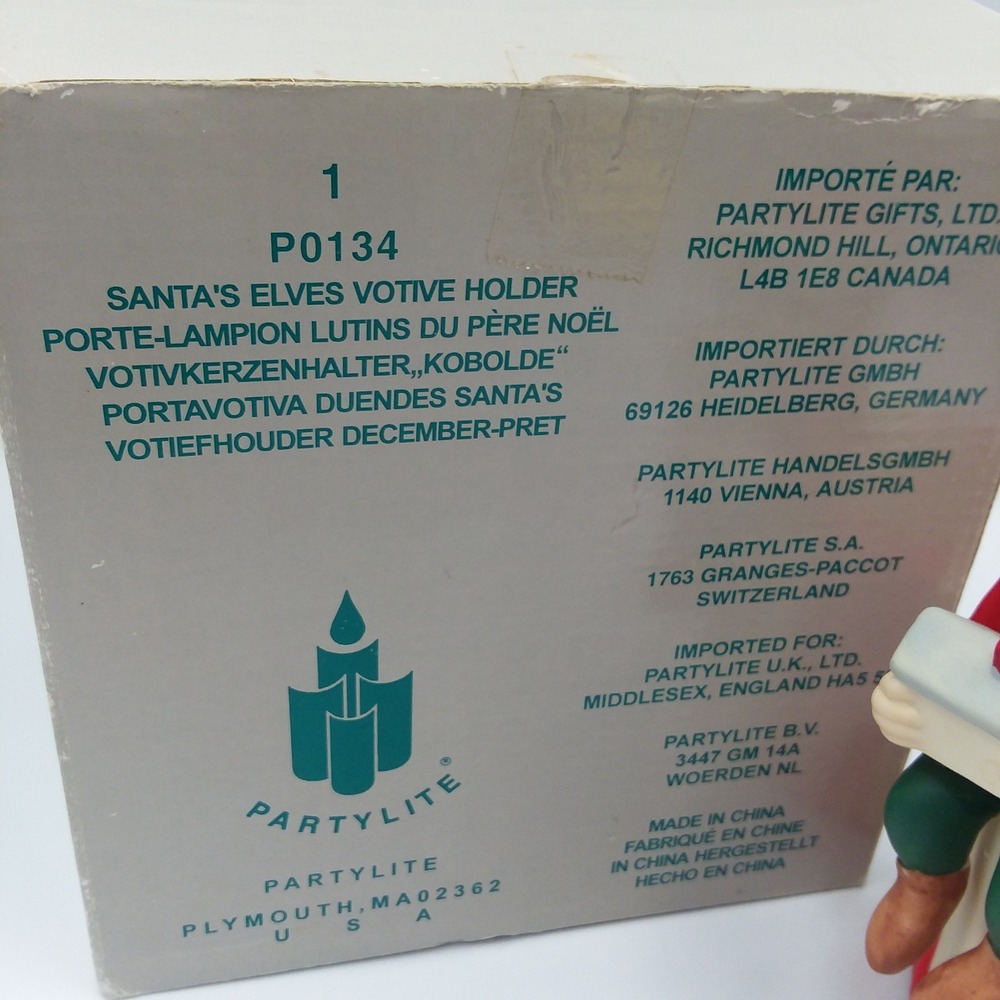 Partylite Santa's Elves Votive Holder Christmas Decor‎ Holiday Gift Retired - Picture 9 of 11